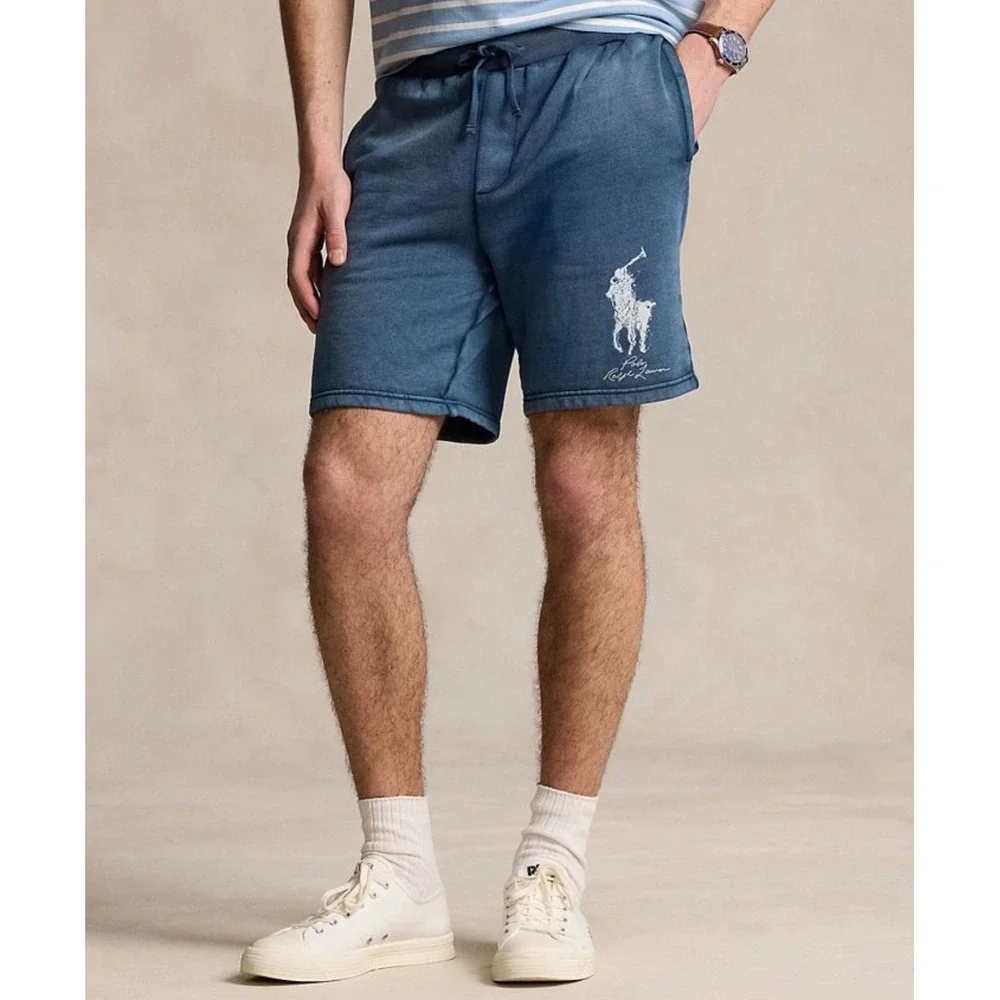 Polo Ralph Lauren Mens Fleece Shorts‎ Size 4XB Clancy Blue Big Pony NWT